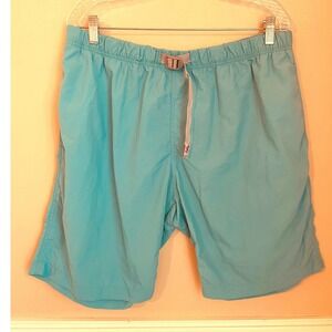 Gramicci Mens XL Aqua Blue Nylon Belted 9.5" Hiking Shorts Hybrid